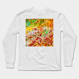 Acrylic Marble Texture Long Sleeve T-Shirt